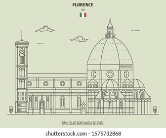 Basilica Santa Maria Del Fiore Florence Stock Vector (Royalty Free ...