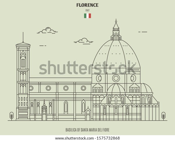 Basilica Santa Maria Del Fiore Florence Stock Vector (Royalty Free ...