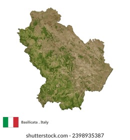 Basilicata, Region of Italy Topographic Map (EPS)