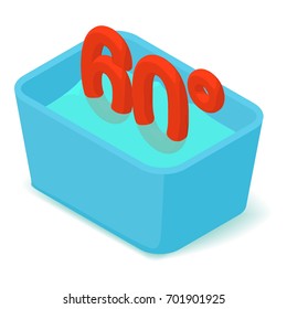Basin 60 degrees icon. Isometric illustration of basin 60 degrees vector icon for web