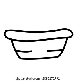 basin, bath. vector hand drawn doodle style element