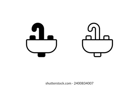 Basin icon design with white background stock illustration