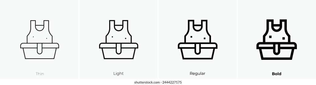basin icon. Thin, Light Regular And Bold style design isolated on white background