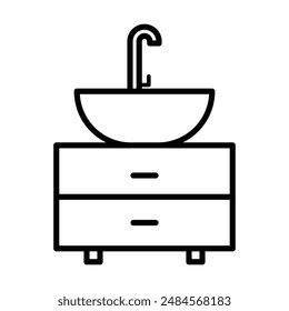 
basin icon vector on white background