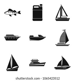 Basin icons set. Simple set of 9 basin vector icons for web isolated on white background