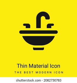 Basin minimal bright yellow material icon