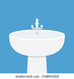 Cuenca de fondo azul. Ofrecemos diferentes tipos de ícono de lavabo, lavabos, lavabos para su moderno y confortable baño.