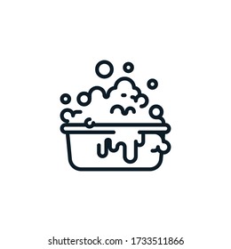 Basin outline icons. Vector illustration. Editable stroke. Isolated icon suitable for web, infographics, interface and apps.