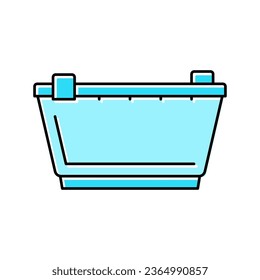 basin plastic color icon vector. basin plastic sign. isolated symbol illustration