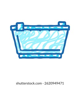 basin plastic doodle icon sketch vector. basin plastic sign. isolated symbol illustration