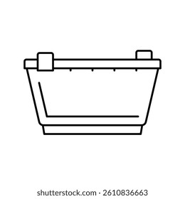 basin plastic line icon vector. basin plastic sign. isolated contour symbol black illustration