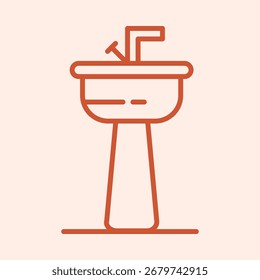 Bacia trendy buscando design criativo útil vetor ilustração arte colorida background.eps