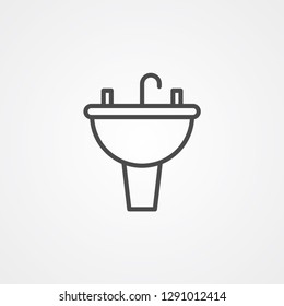 Basin vector icon sign symbol