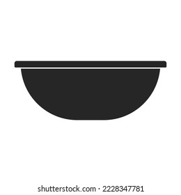Icono vectorial de cuenca.Icono vector negro aislado en cuenca de fondo blanco.