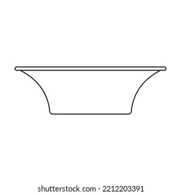 Basin vector icon.Outline vector icon isolated on white background basin.