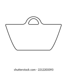 Basin vector icon.Outline vector icon isolated on white background basin.