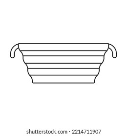 Basin vector icon.Outline vector icon isolated on white background basin.