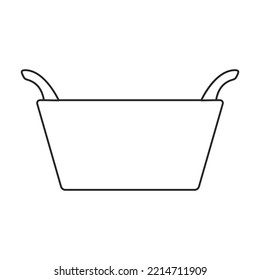 Basin vector icon.Outline vector icon isolated on white background basin.