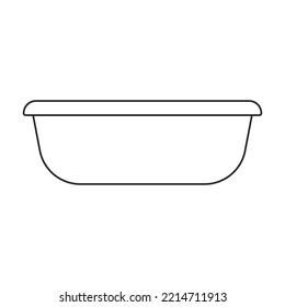 Basin vector icon.Outline vector icon isolated on white background basin.