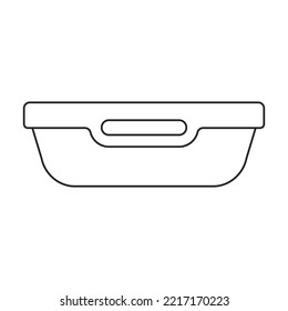 Basin vector icon.Outline vector icon isolated on white background basin.