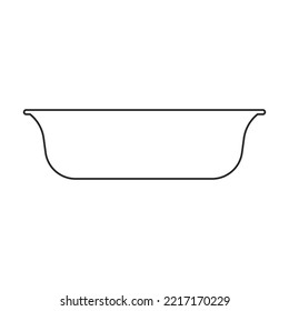 Basin vector icon.Outline vector icon isolated on white background basin.