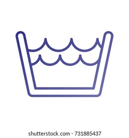 basin with water laundry clean icon