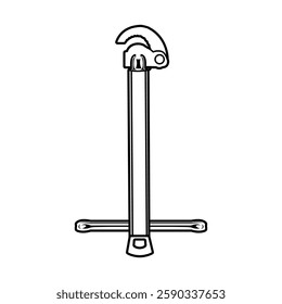 Basin Wrench illustration. Vector illustration basin wrench icon Isolated