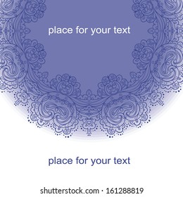 Basis for cards, invitations, design with delicate openwork