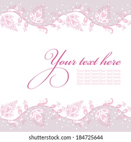 basis for cards or invitations with lace borders in pink tone