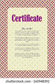 Basis for creating a certificate, diploma, gift voucher, share, debenture, bond, Memorial worksheet menu for businesses, hotels, shops, schools, educational agencies