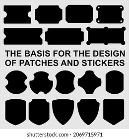The basis for the design of patches and stickers. All corners are rounded.