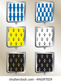 Basis for heraldic shields can be used in design projects, printing and publishing products