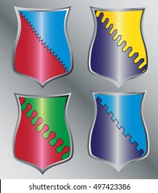 Basis for heraldic shields can be used in design projects, printing and publishing products
