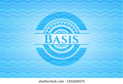 Basis water wave concept badge.