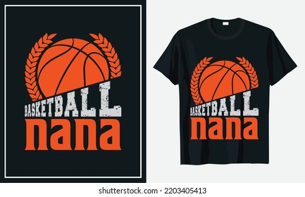 Baskerball T-shirt Design Print Vector