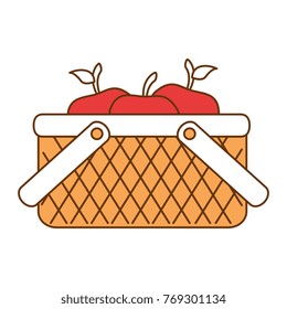 basket with apples icon