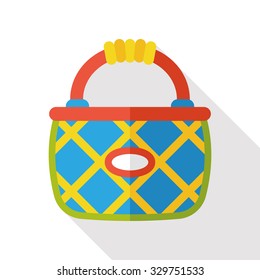 basket bag flat icon