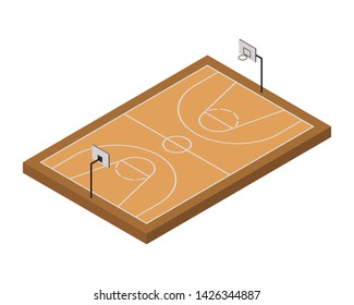 Basket Ball Arena Isometric Vector