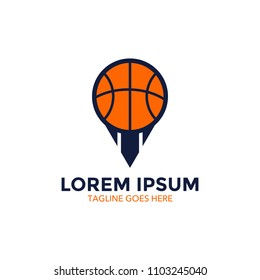 basket ball badge logo vector illustration design