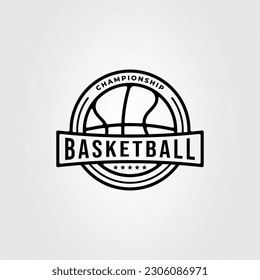 Basketball- oder Basketballlogo, Vektorgrafik-Design