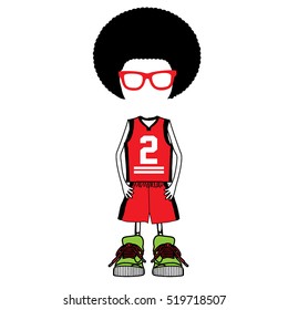 basket ball boy street vector illustration