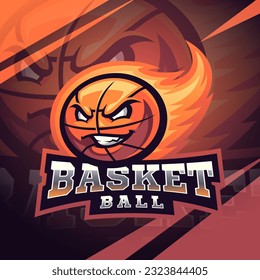 Basket ball esport mascot logo design
