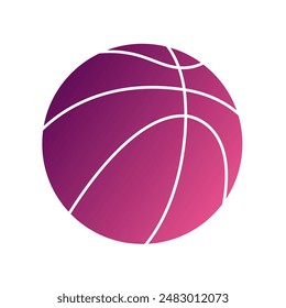 Basket Ball Gradient Art Vector