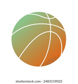 Basket Ball Gradient Art Vector