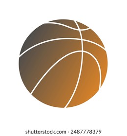 Basket Ball Gradient Art Vector