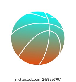 Basket Ball Gradient Art Vector