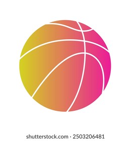 Vector de arte de degradado de bola de canasta
