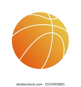 Vector de arte de degradado de bola de canasta