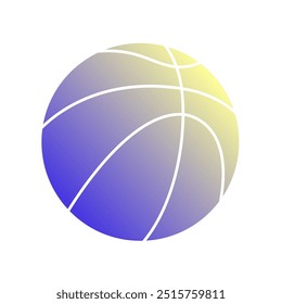 Basket Ball Gradient Art Vector