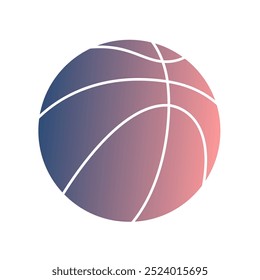 Vector de arte de degradado de bola de canasta